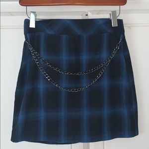 Honey Punch plaid mini skirt